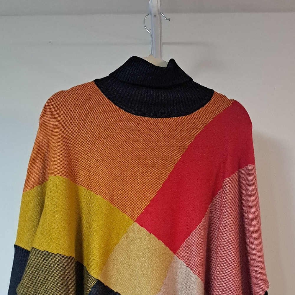 Colorful Women's Turtleneck Sweater